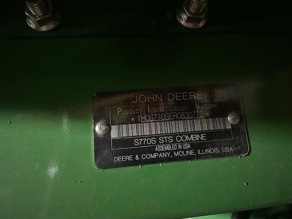 Image of John Deere S770 equipment image 3