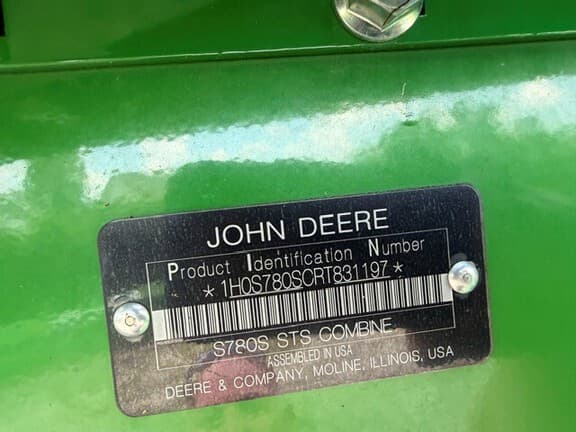 Image of John Deere S780 equipment image 2