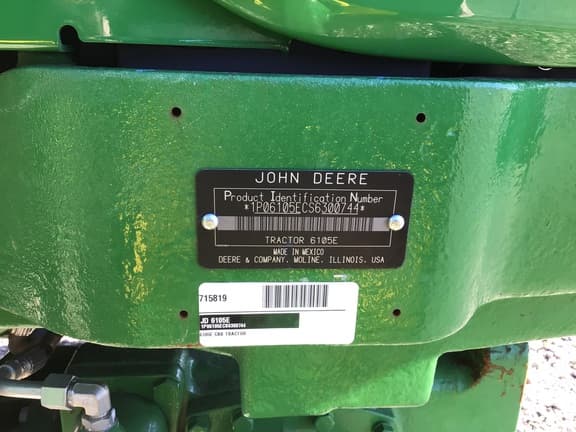 Image of John Deere 6105E equipment image 1