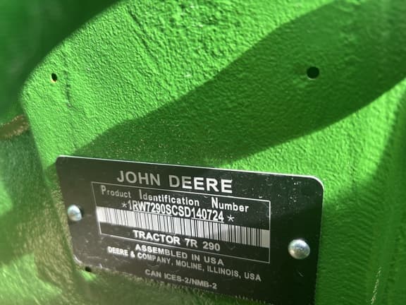 Image of John Deere 7R 290 equipment image 1