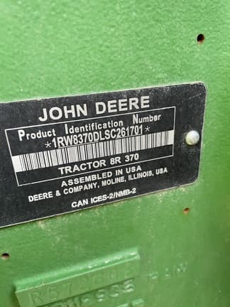 Image of John Deere 8R 370 equipment image 1