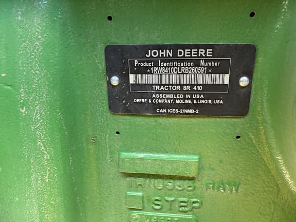 Image of John Deere 8R 410 equipment image 1