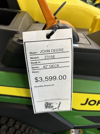 Image of John Deere Z315E equipment image 1