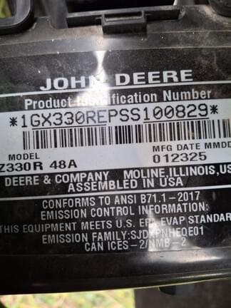Image of John Deere Z330R equipment image 4