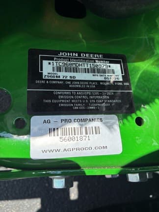 Image of John Deere Z960M equipment image 1