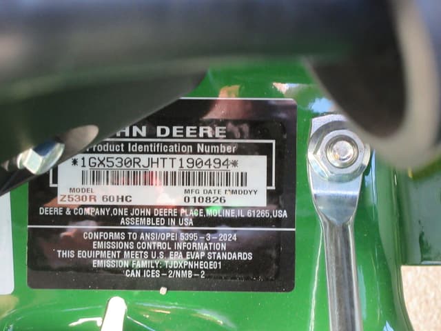 Image of John Deere Z530R equipment image 4