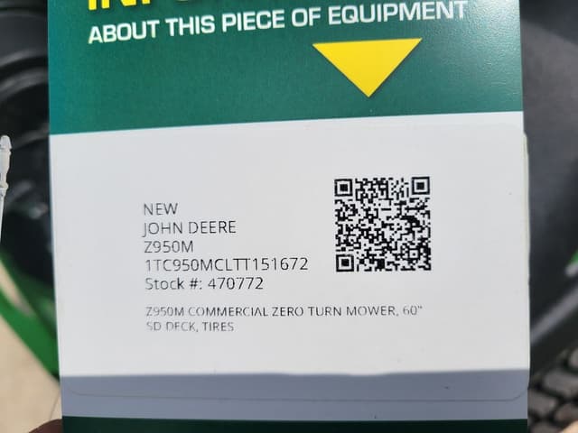 Image of John Deere Z950M equipment image 4