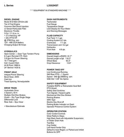 Image of Kubota L3302HST Image 1